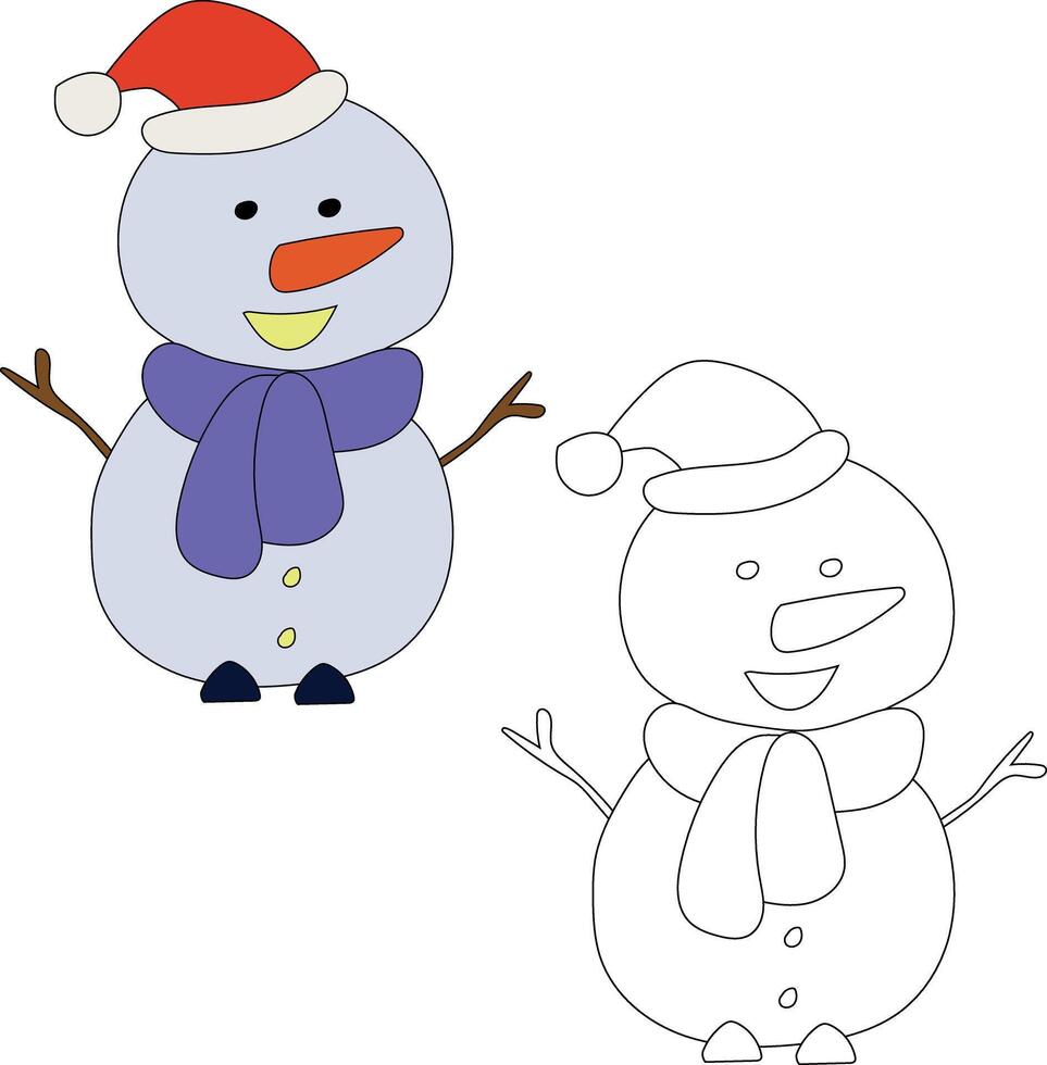 pupazzo di neve clipart per Gli amanti di inverno stagione. Questo inverno tema pupazzo di neve tute Natale celebrazione vettore