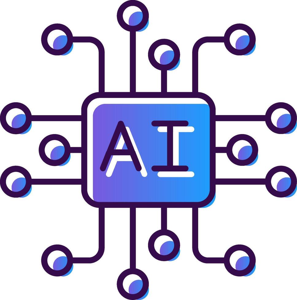 ai pendenza pieno icona vettore