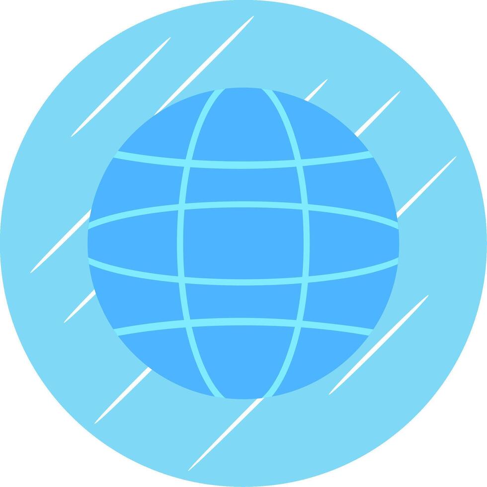 globo piatto blu cerchio icona vettore