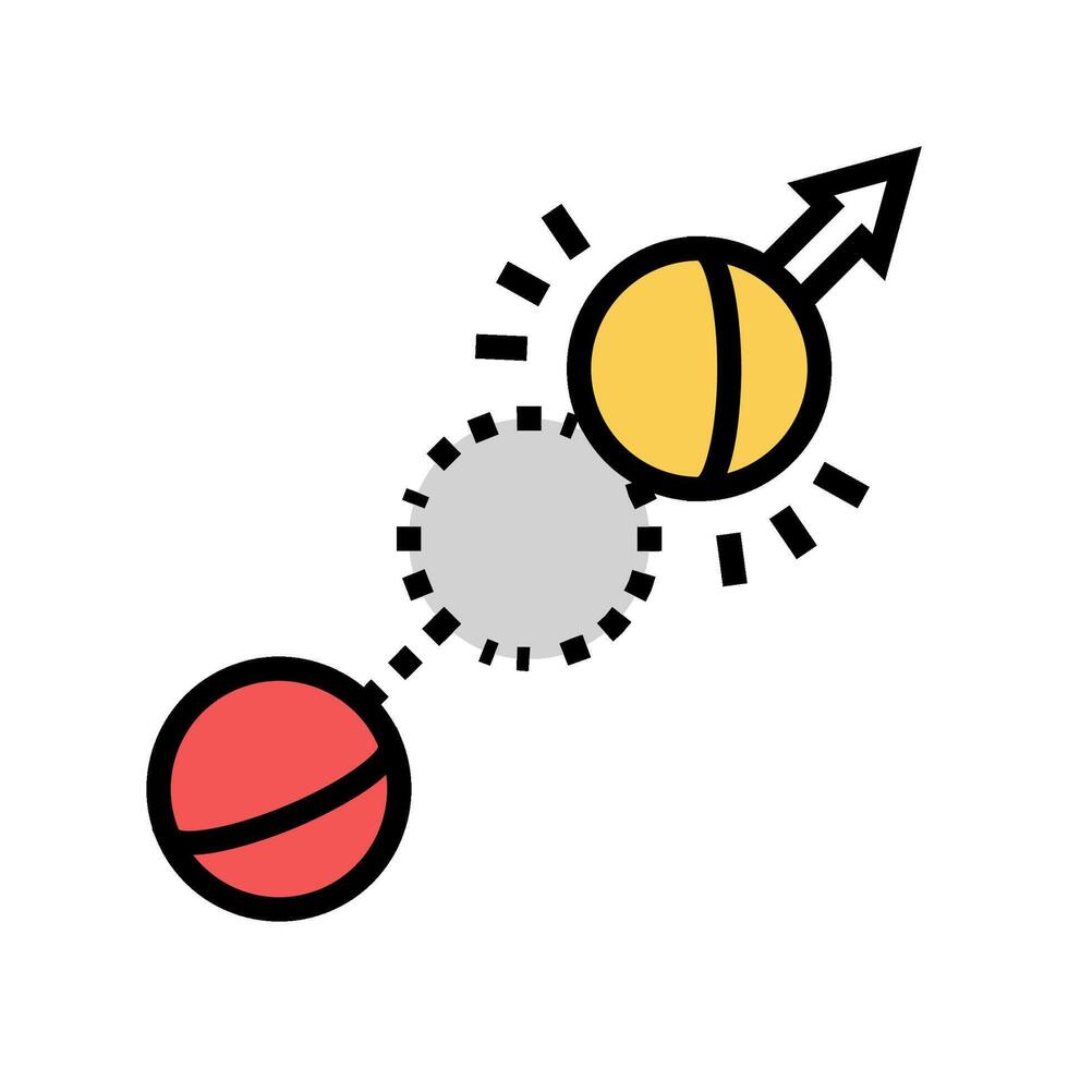 roquet croquet gioco colore icona illustrazione vettore