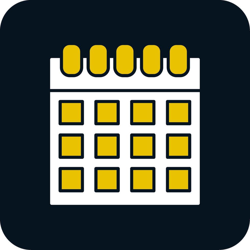 icona del glifo del calendario a due colori vettore