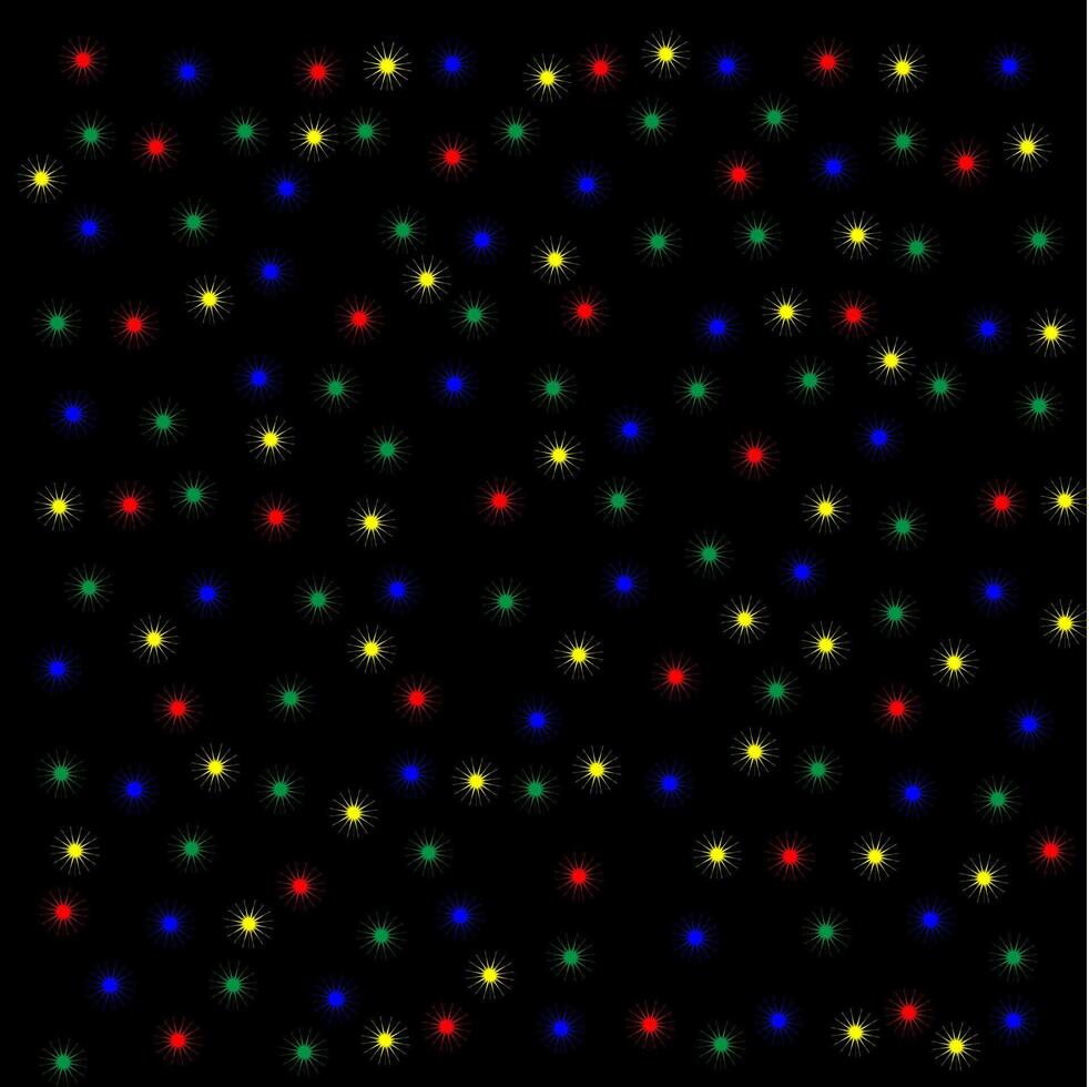 astratto modello nel il modulo di multicolore puntini su un' nero sfondo vettore