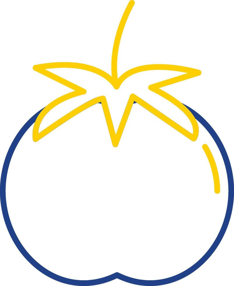 icona a due colori della linea del pomodoro vettore