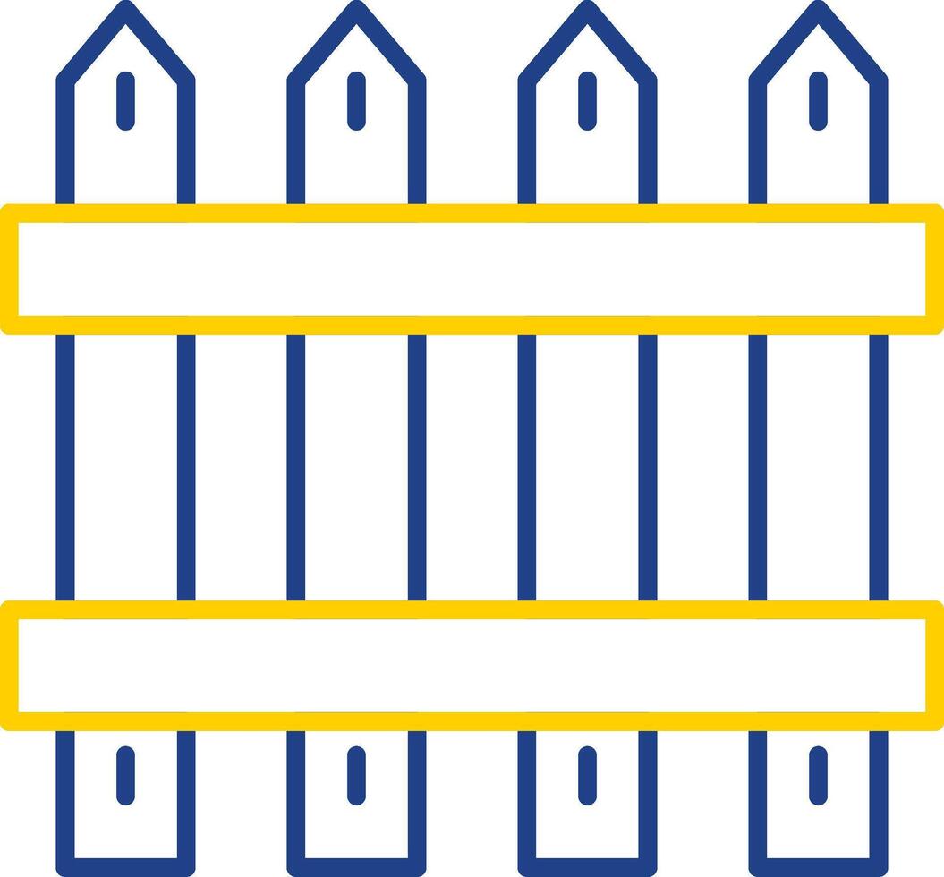 linea di recinzione icona a due colori vettore