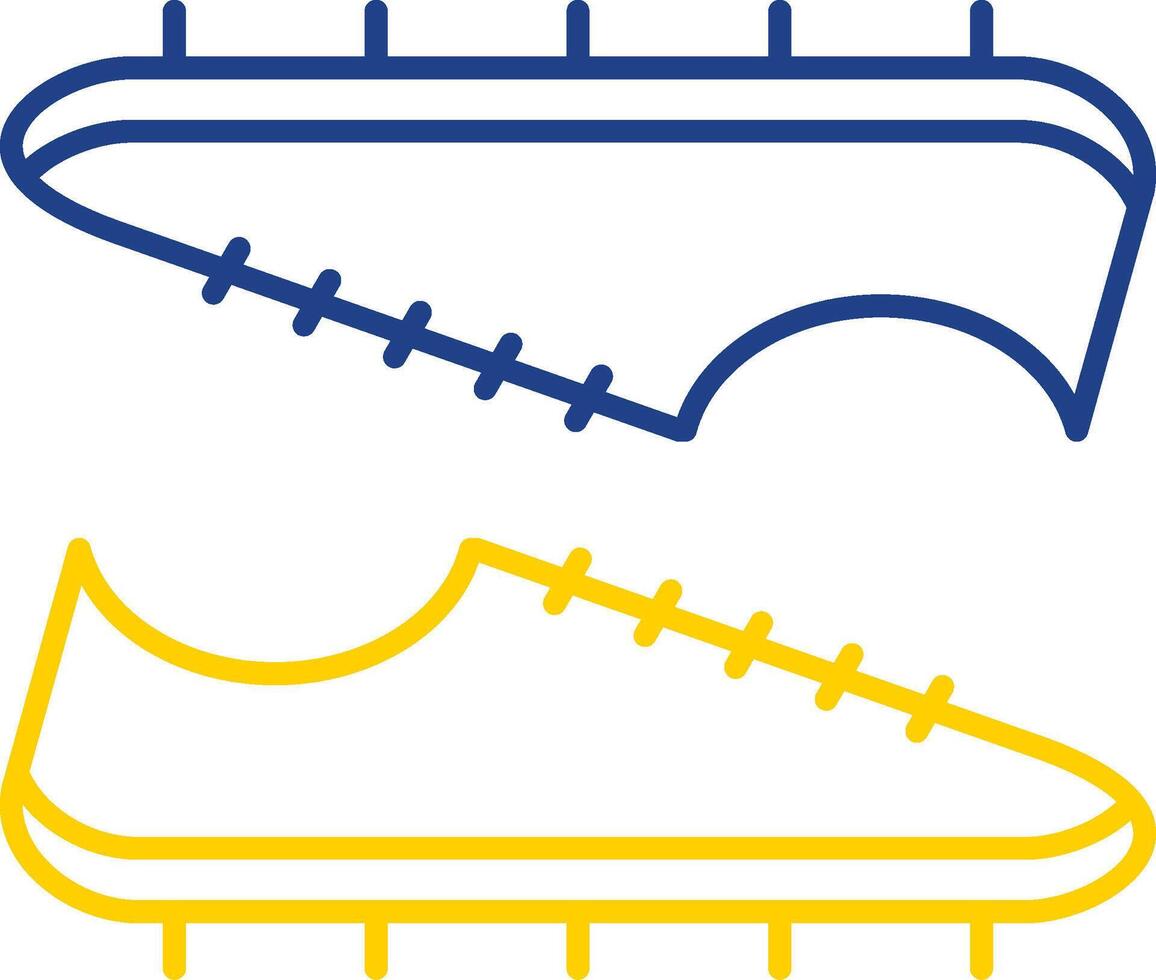 calcio stivali linea Due colore icona vettore