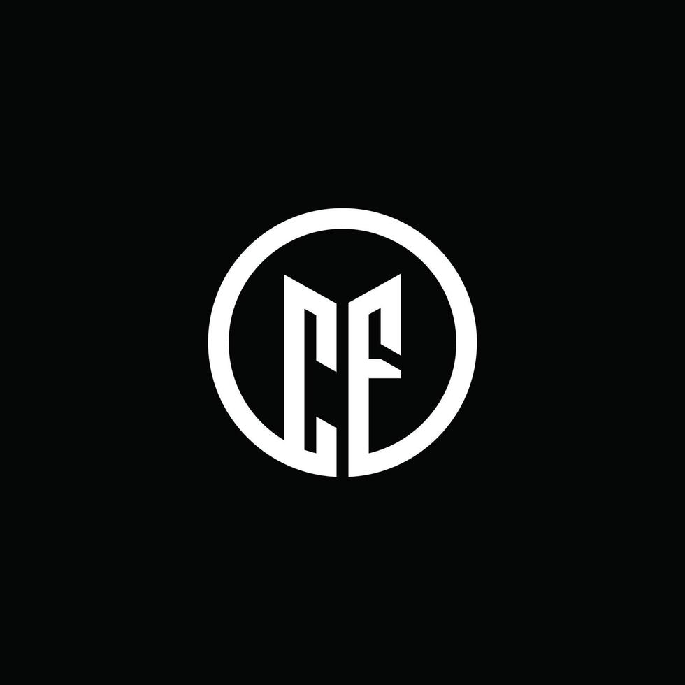 cf logo monogramma isolato con un cerchio rotante vettore