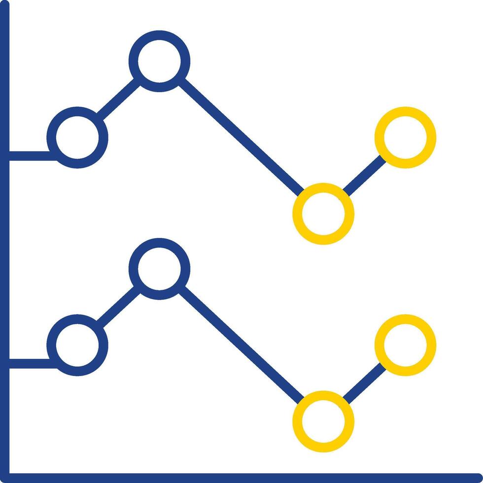 linea grafico linea Due colore icona vettore