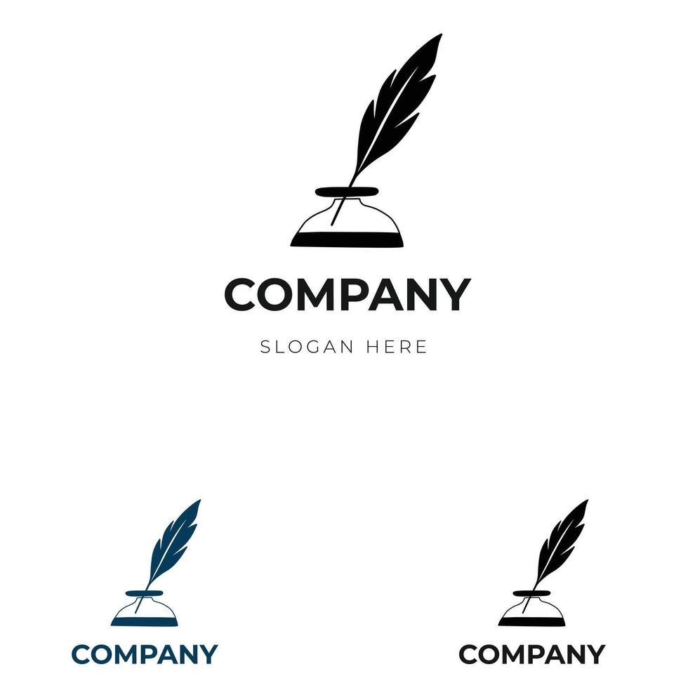 notaio pubblico logo illustrazione. adatto per notaio pubblico azienda e studio legale logo. vettore