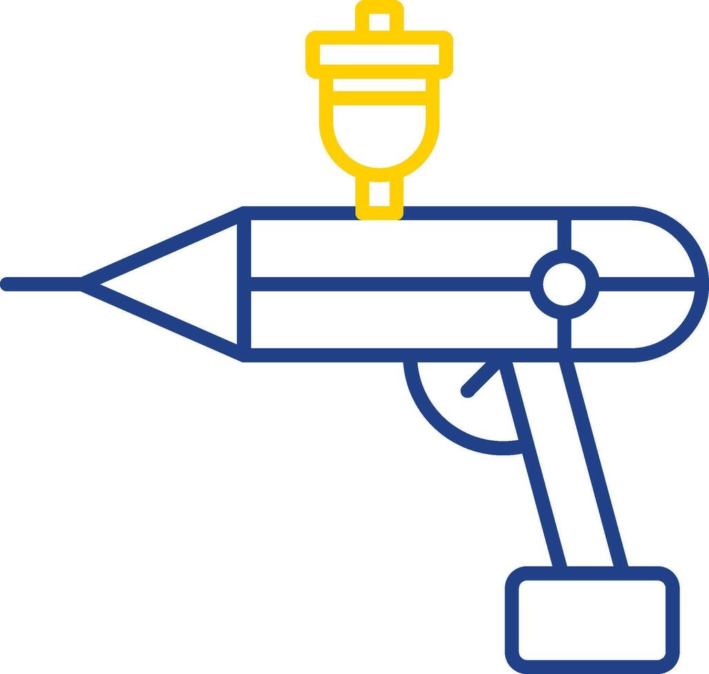 icona a due colori della linea dell'aerografo vettore