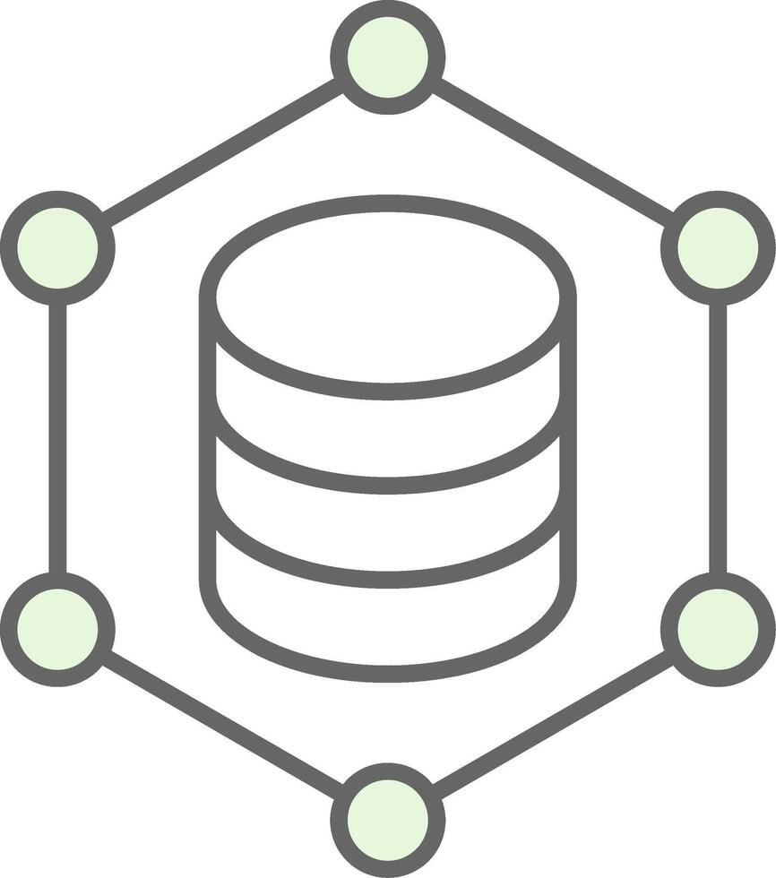 blockchain fillay icona vettore