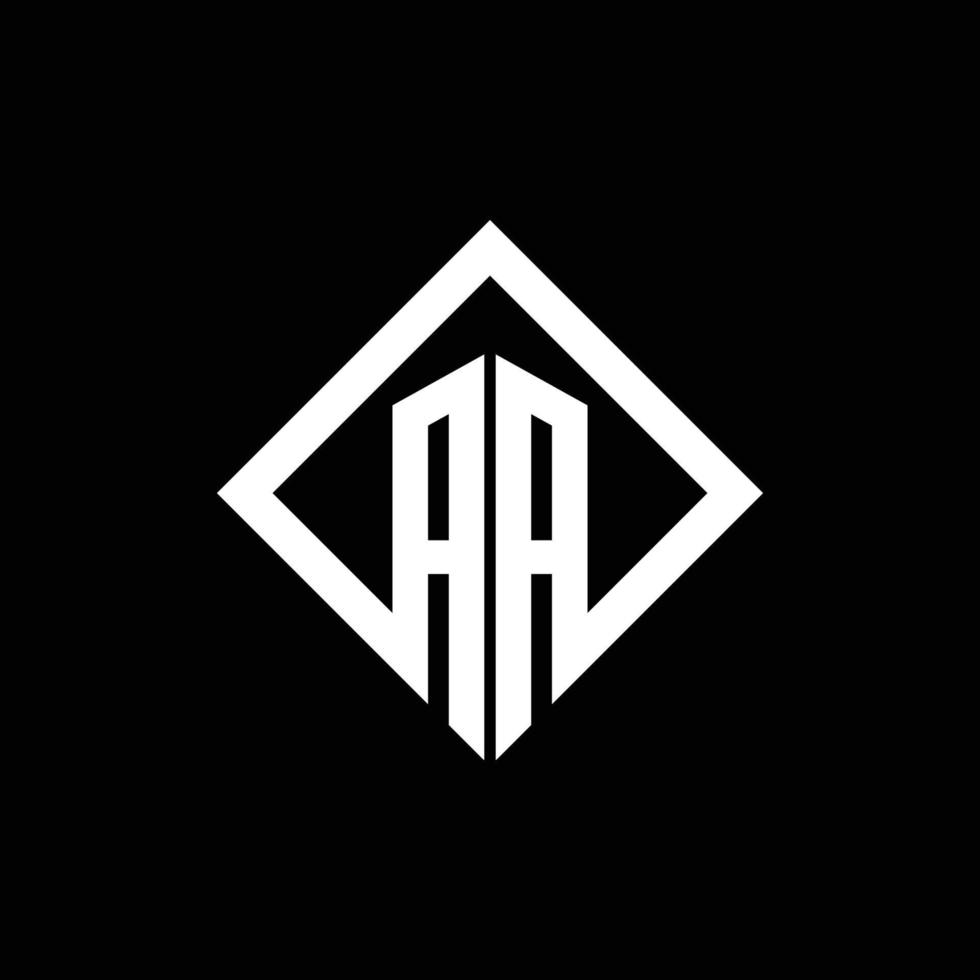 aa logo monogramma con modello di design in stile rotazione quadrata vettore