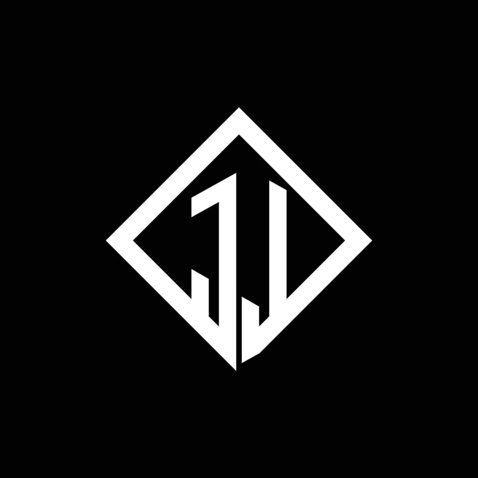 jl logo monogramma con modello di design in stile rotazione quadrata vettore