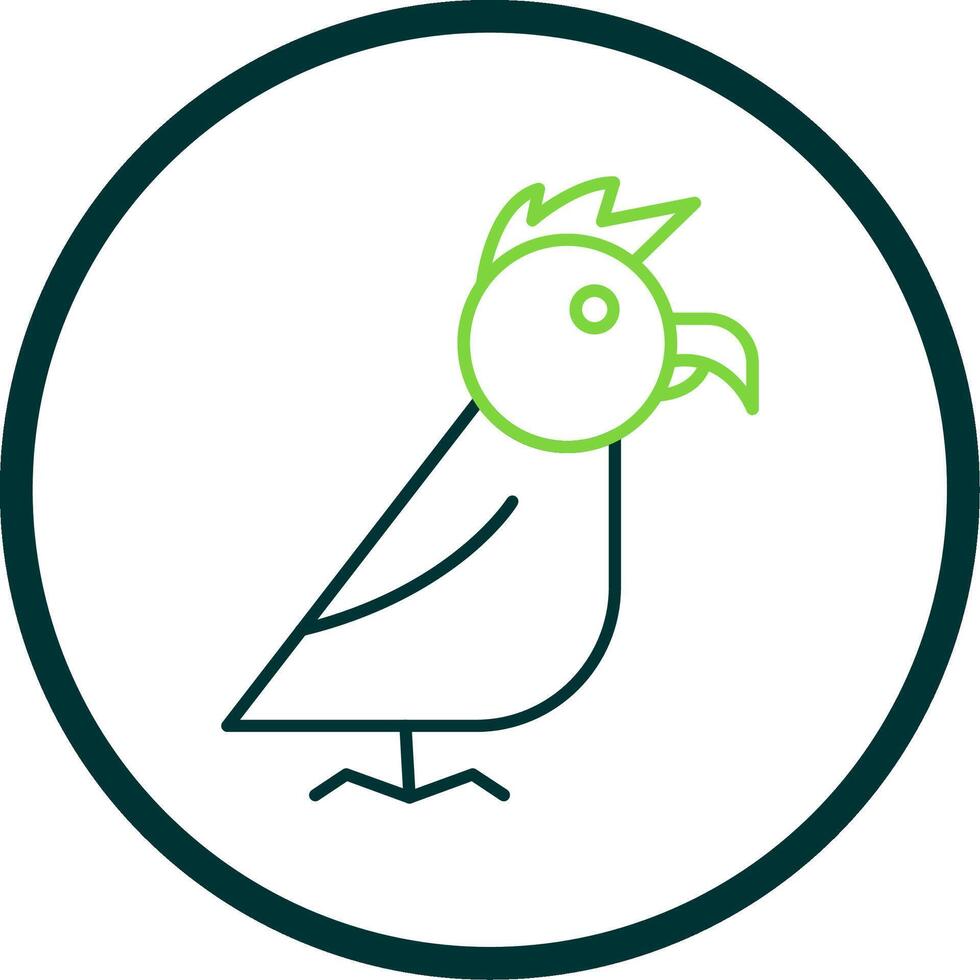 pappagallo linea cerchio icona vettore