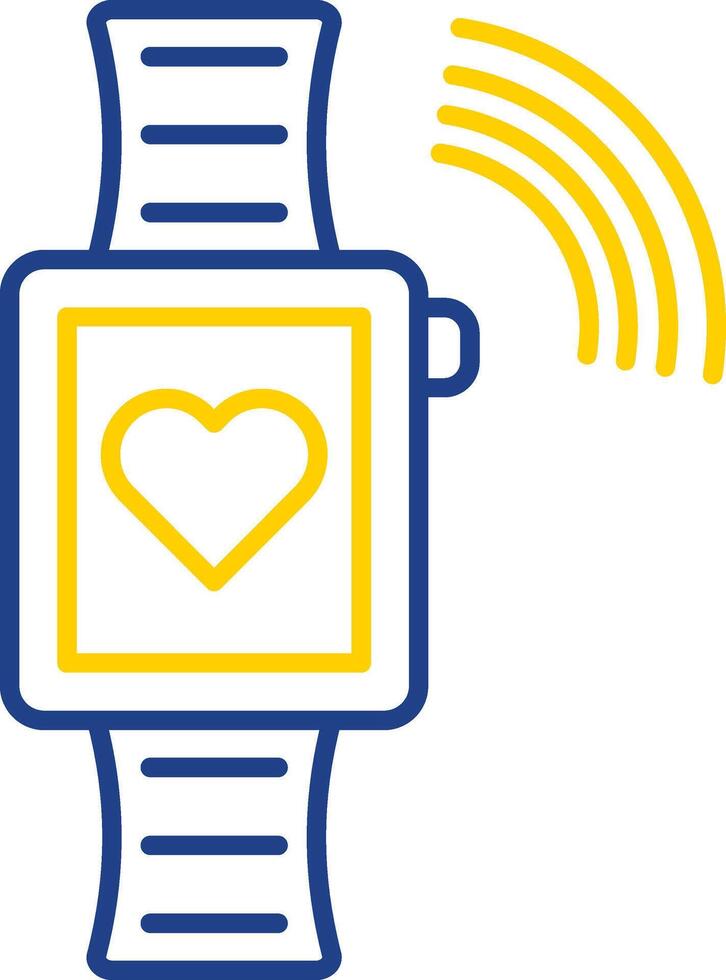 icona a due colori della linea smartwatch vettore
