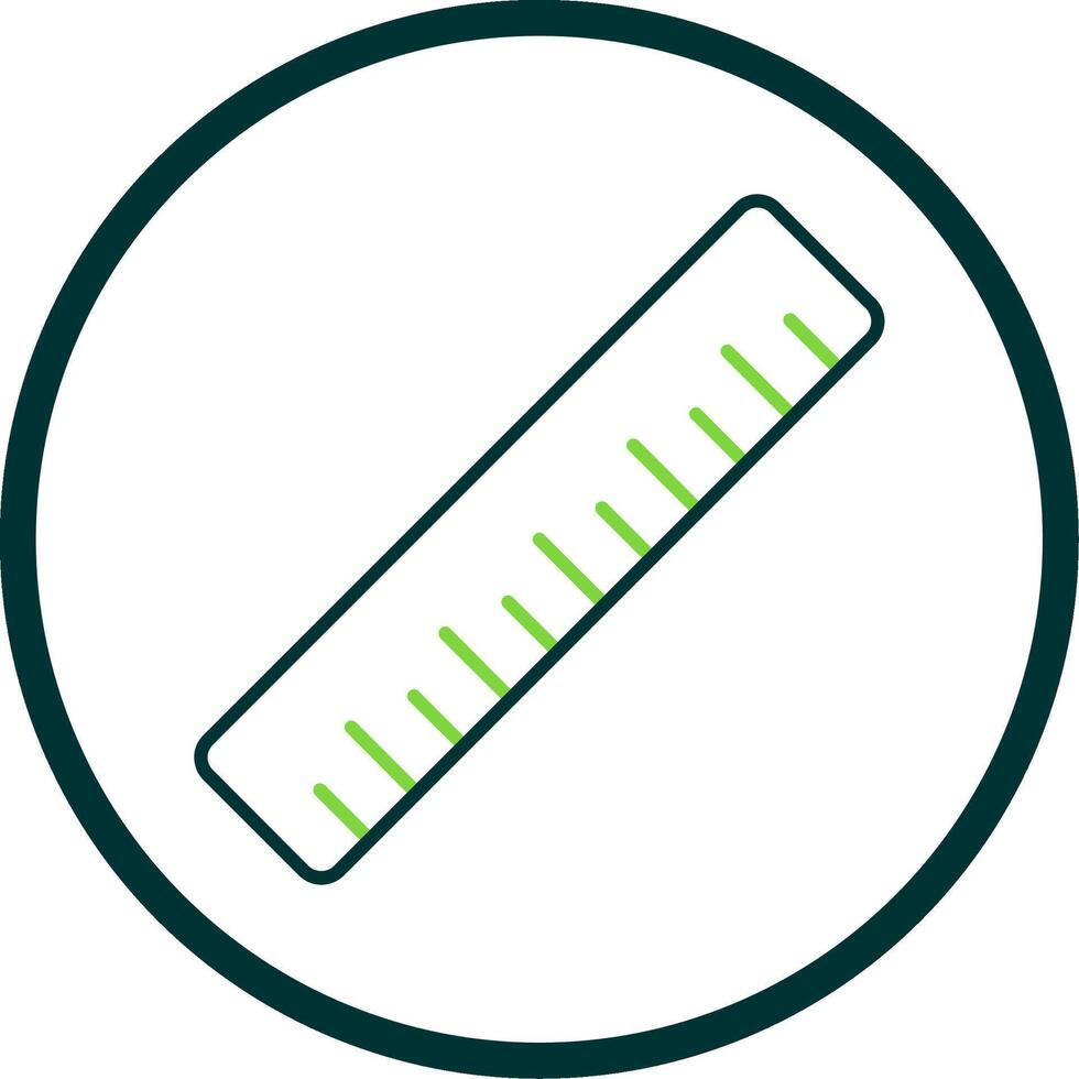 righello linea cerchio icona vettore