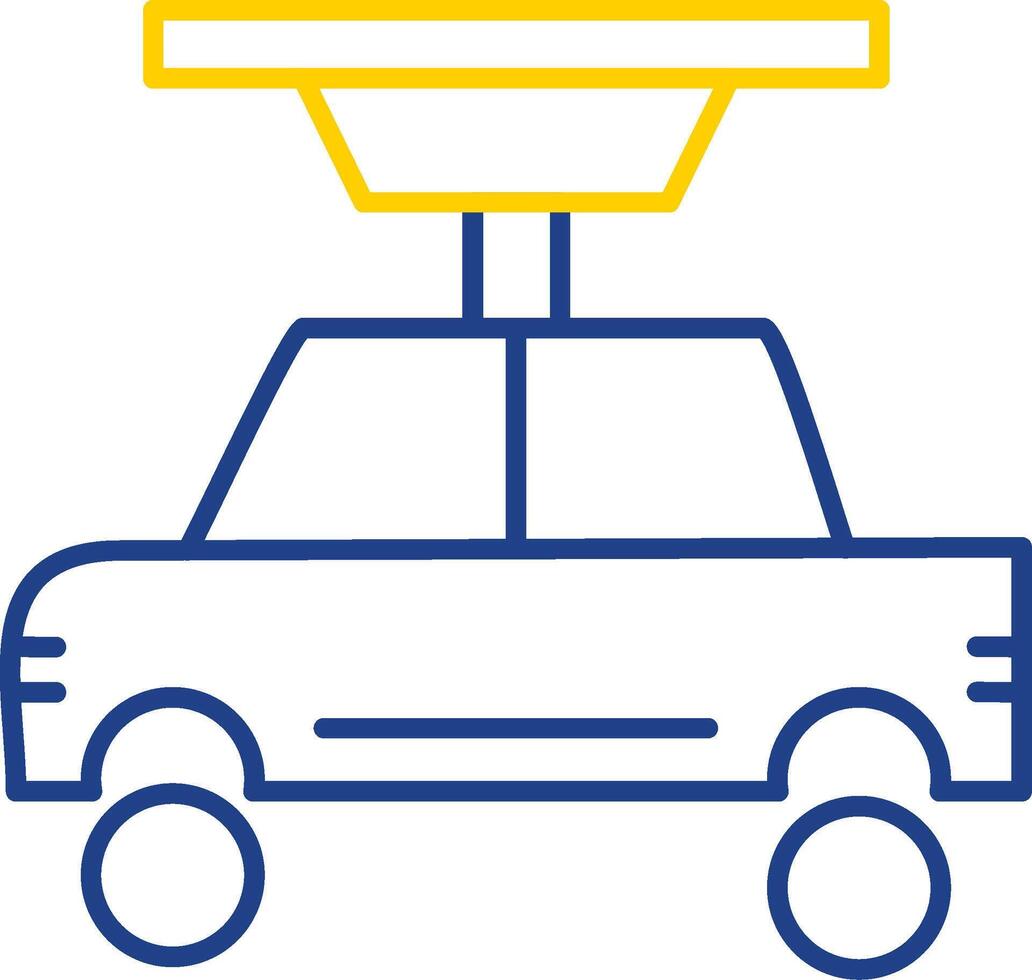 icona a due colori della linea di riparazione dell'auto vettore