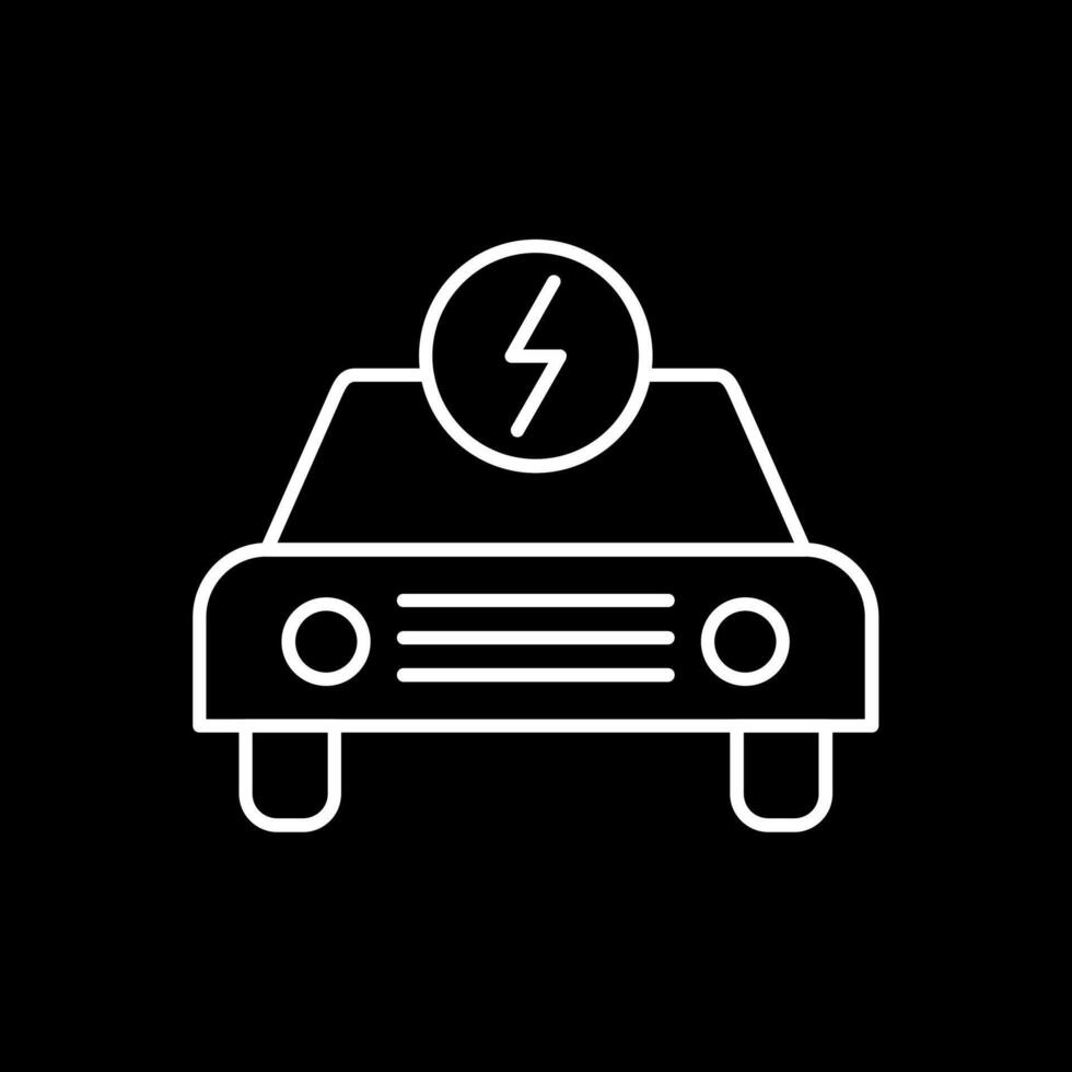 icona invertita linea auto elettrica vettore