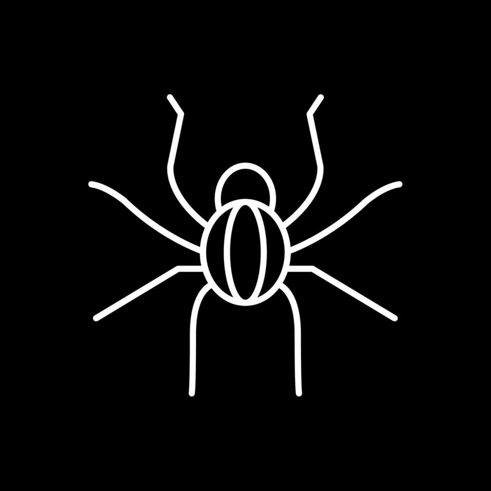 icona invertita della linea del ragno vettore