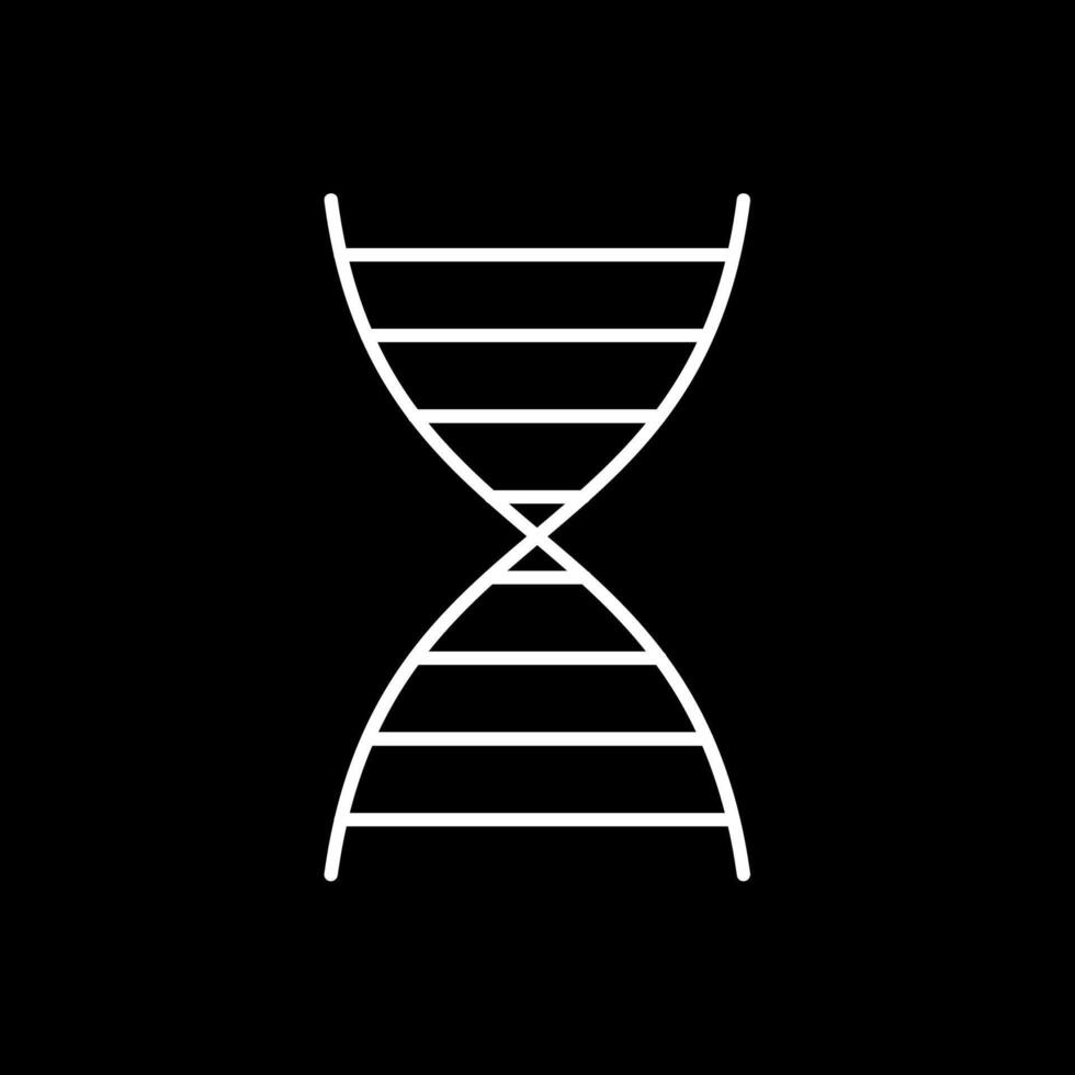 icona linea dna invertita vettore