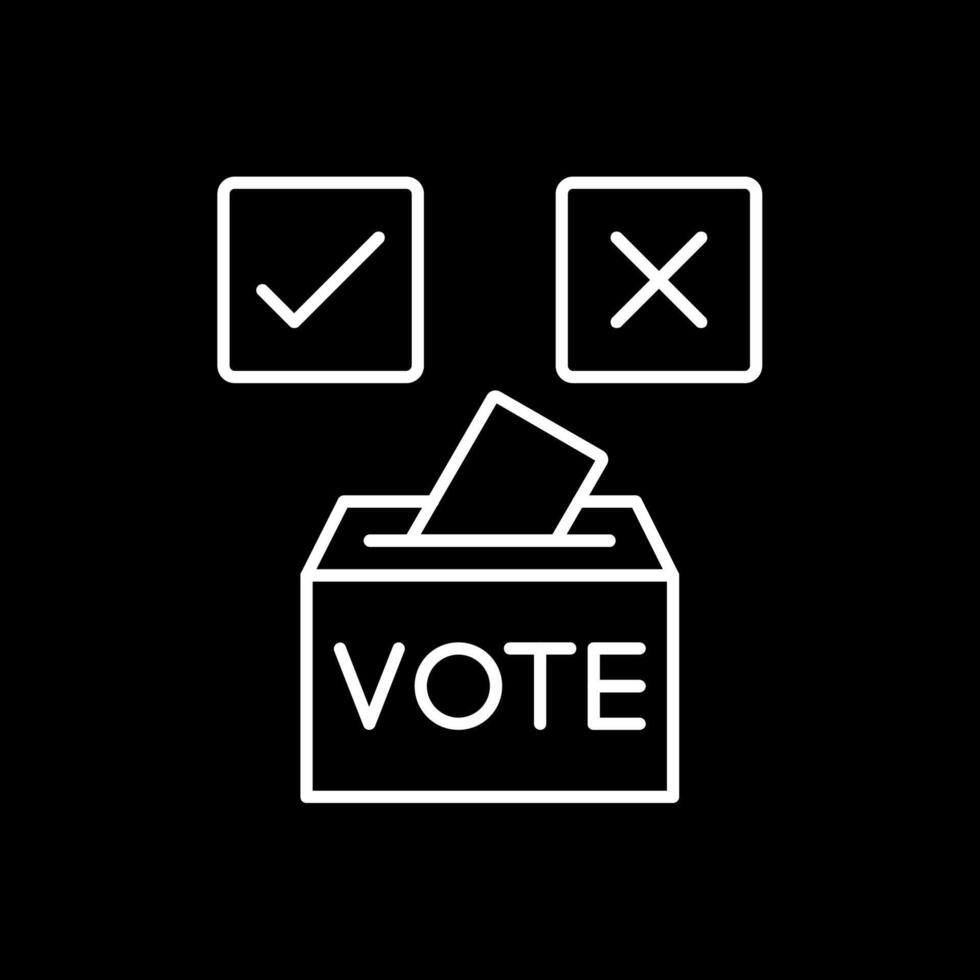 votazione sì linea rovesciato icona vettore