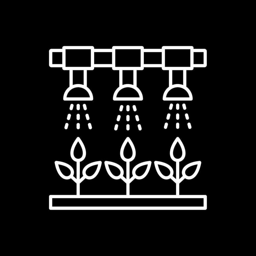 irrigazione sistema linea rovesciato icona vettore