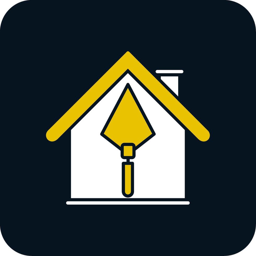 icona a due colori del glifo della costruzione della casa vettore