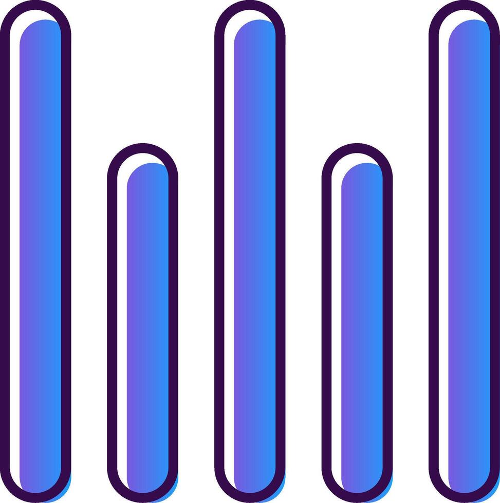 verticale allineare parte inferiore pendenza pieno icona vettore