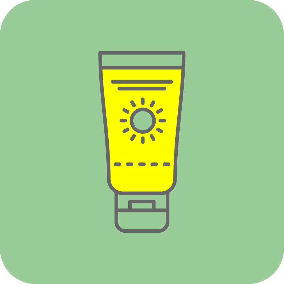 protezione solare pieno giallo icona vettore