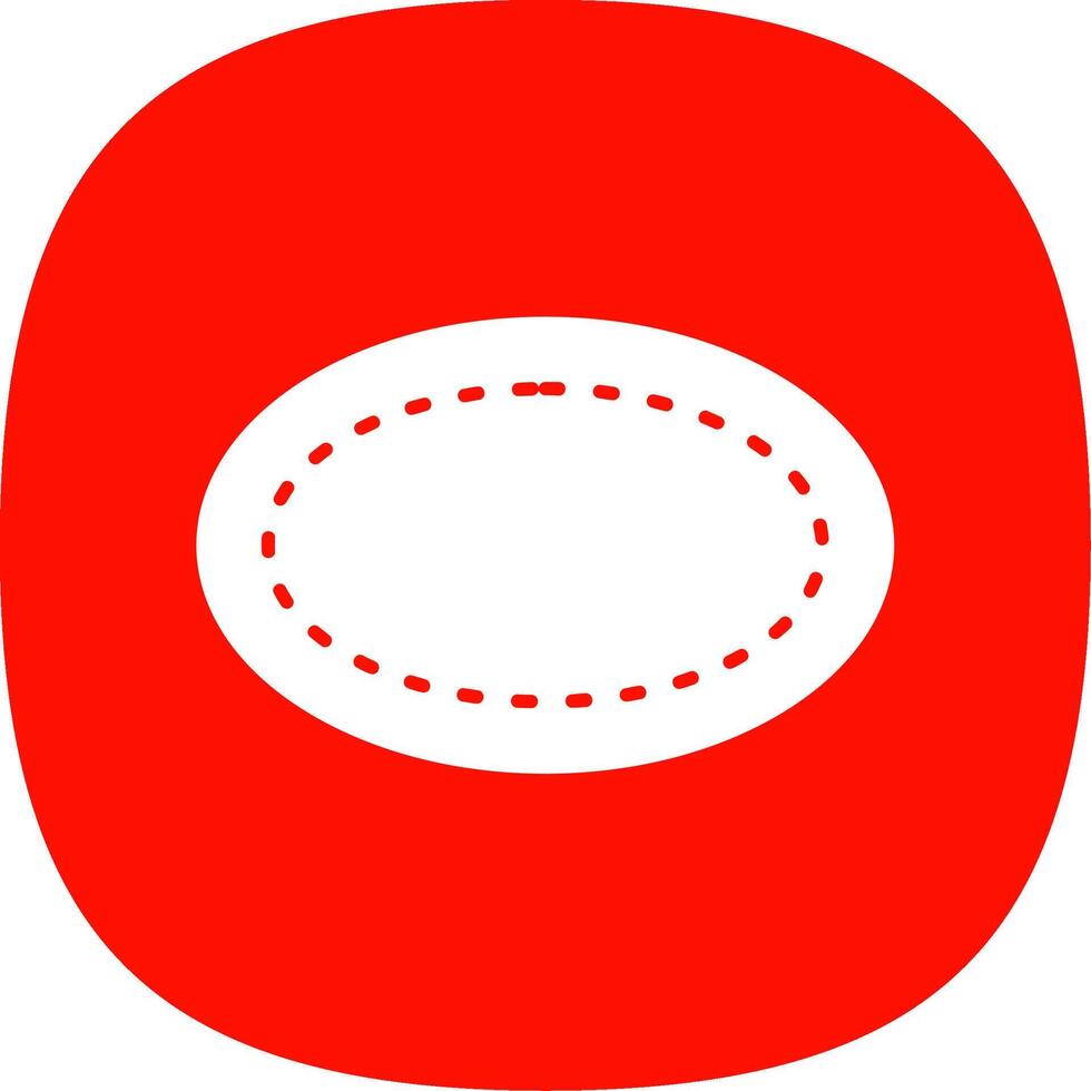 ovale glifo curva icona vettore