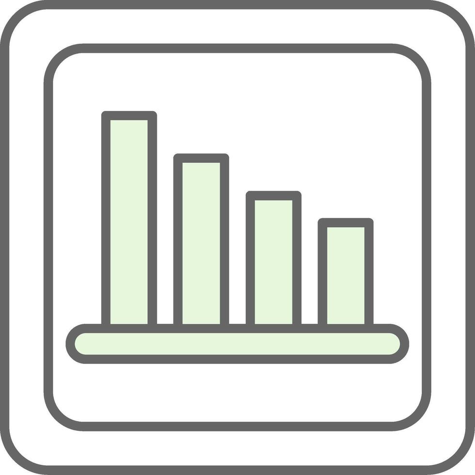 bar grafico fillay icona vettore