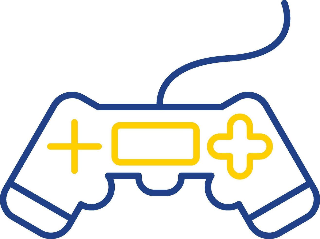 icona a due colori della linea di gioco vettore