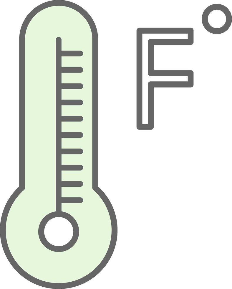 fahrenheit gradi fillay icona vettore