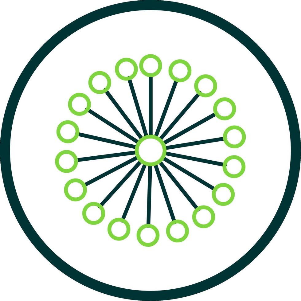 mimosa linea cerchio icona vettore