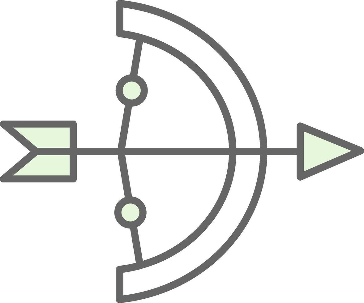 tiro con l'arco fillay icona vettore