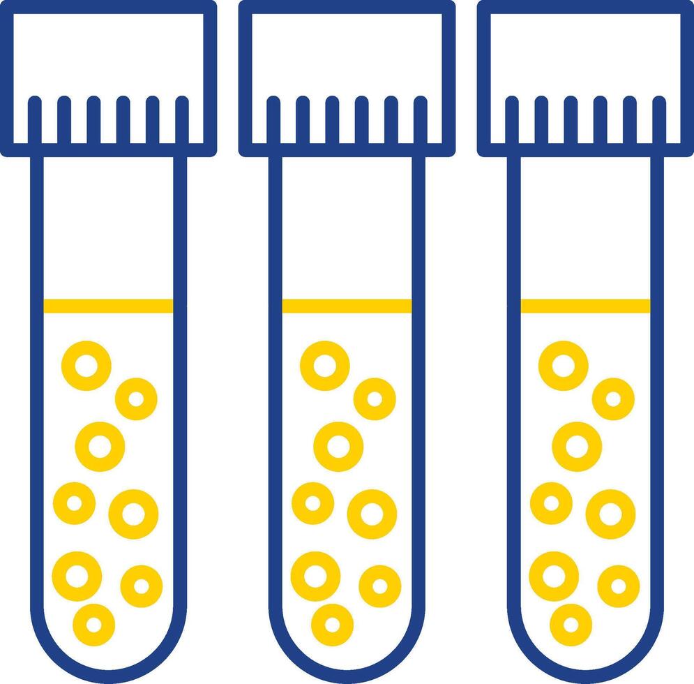 sangue test linea Due colore icona vettore