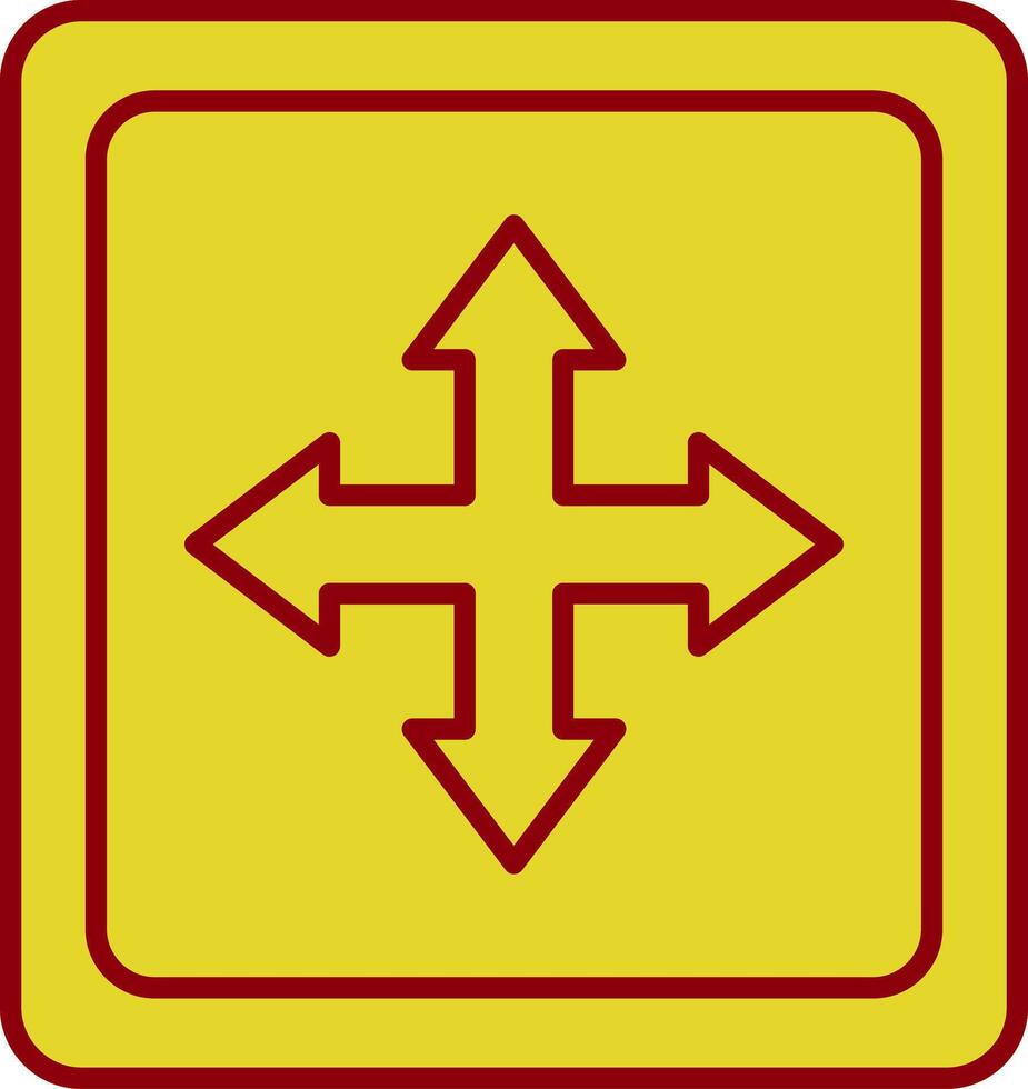 attraversare simbolo linea cerchio icona vettore