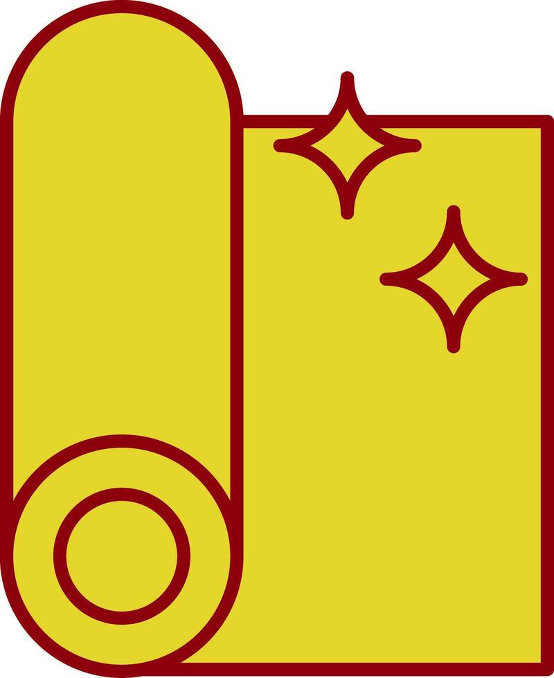 icona a due colori della linea del tessuto vettore