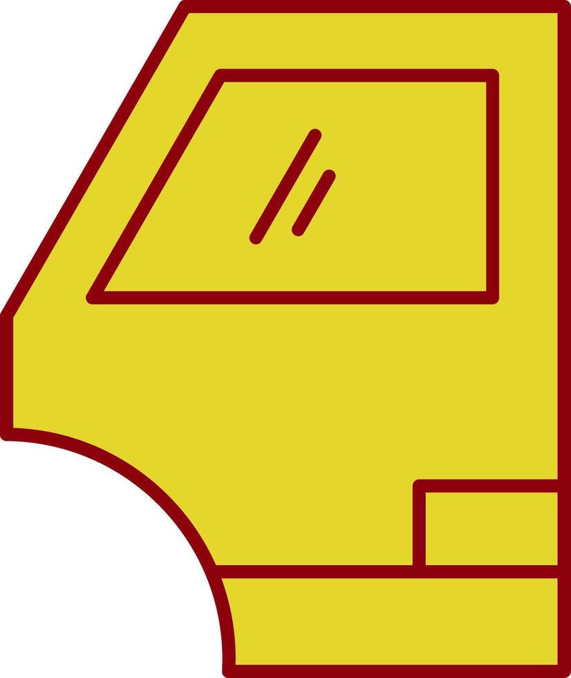 icona a due colori della linea della portiera dell'auto vettore