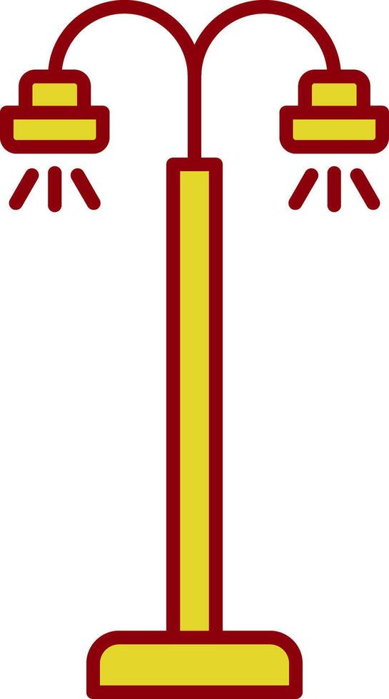 icona a due colori della linea del lampione vettore
