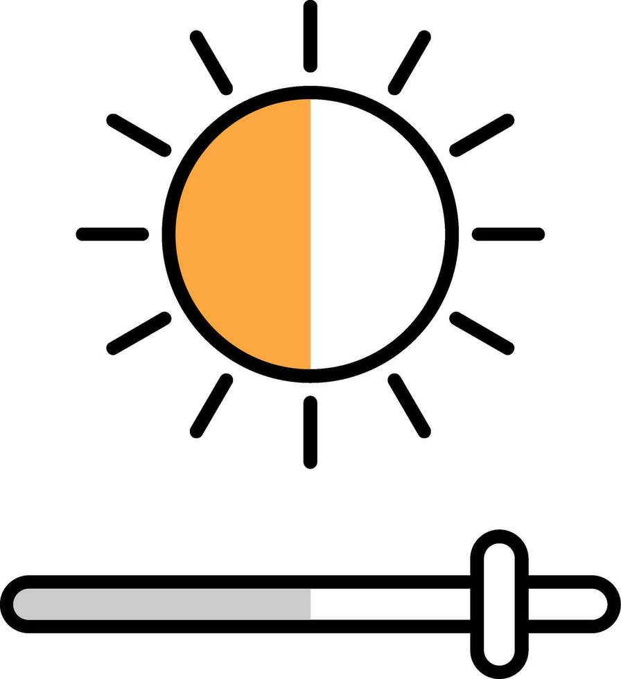 intensità pieno metà tagliare icona vettore
