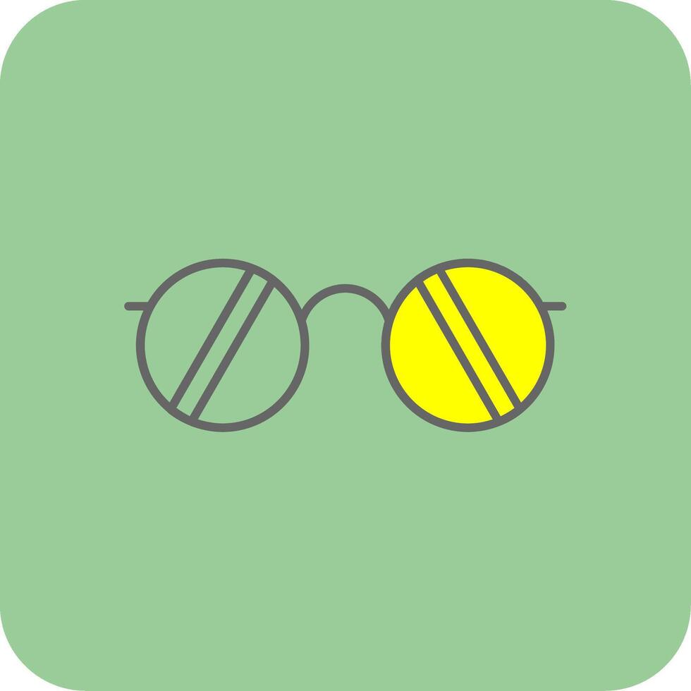 occhiali da sole pieno giallo icona vettore