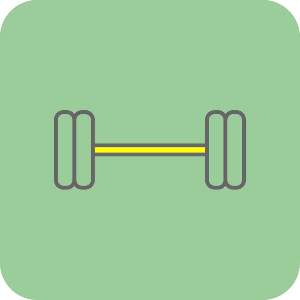 sollevamento pesi pieno giallo icona vettore