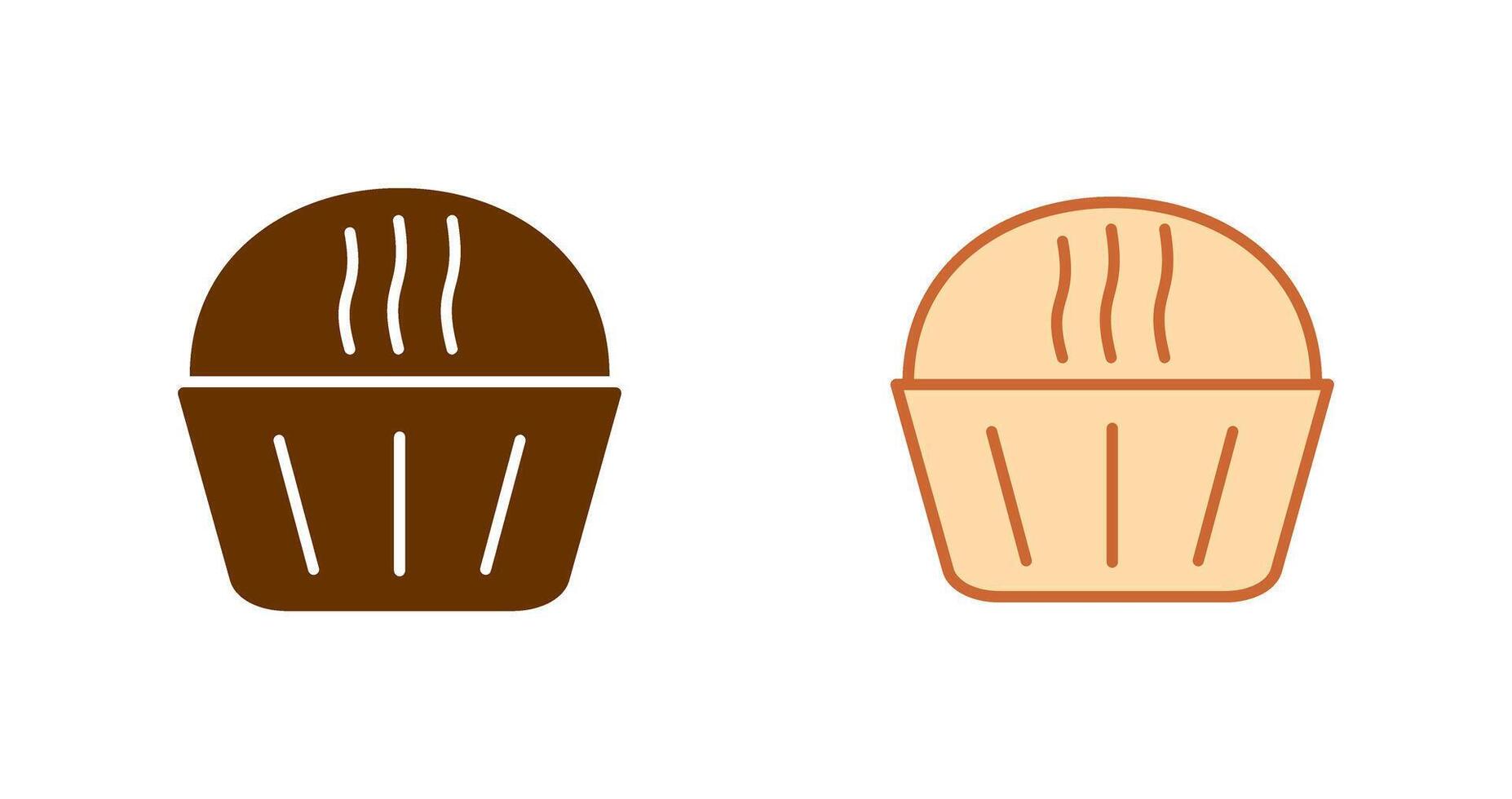 icona di muffin alla crema vettore