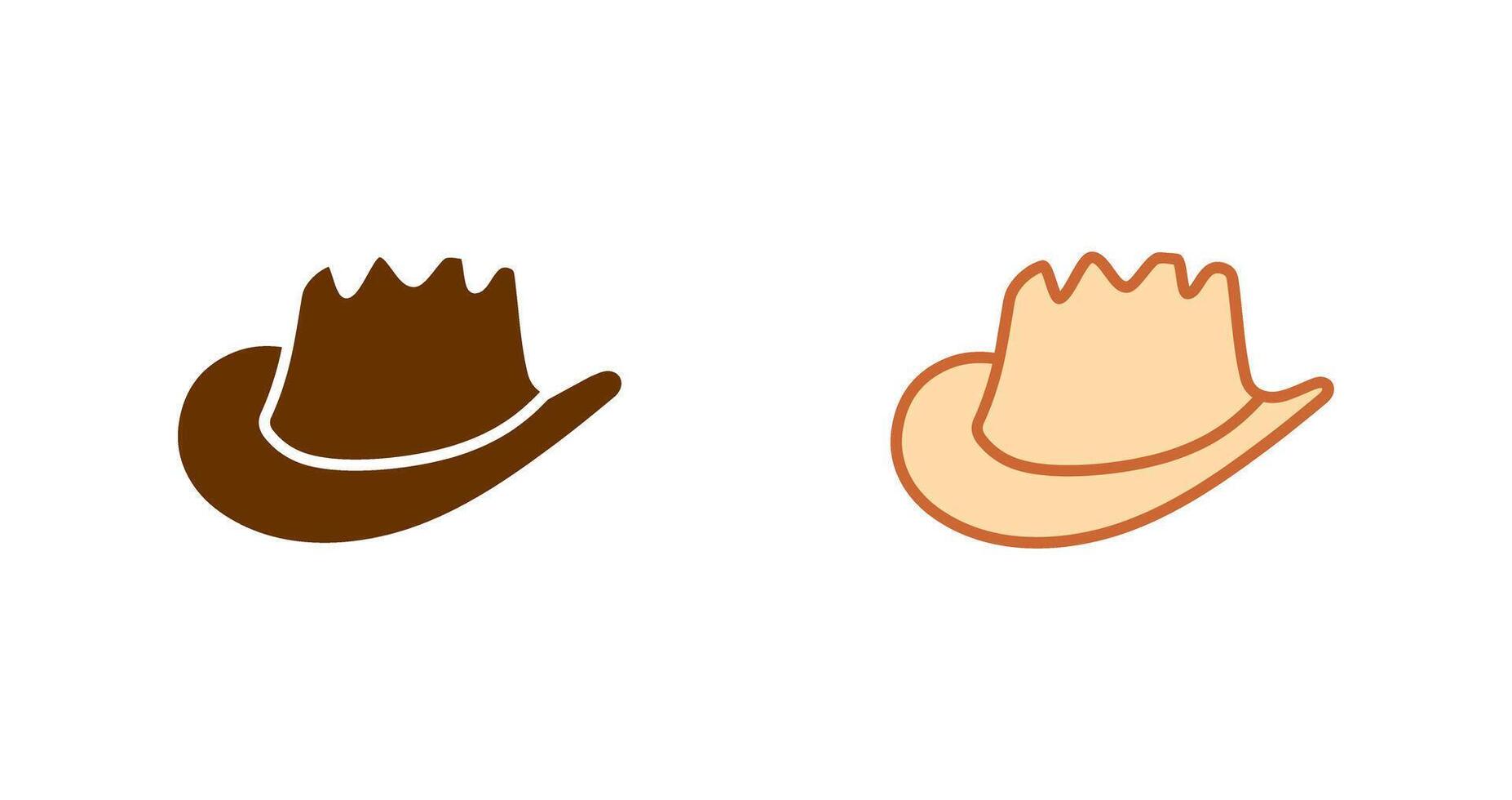 icona del cappello da cowboy vettore