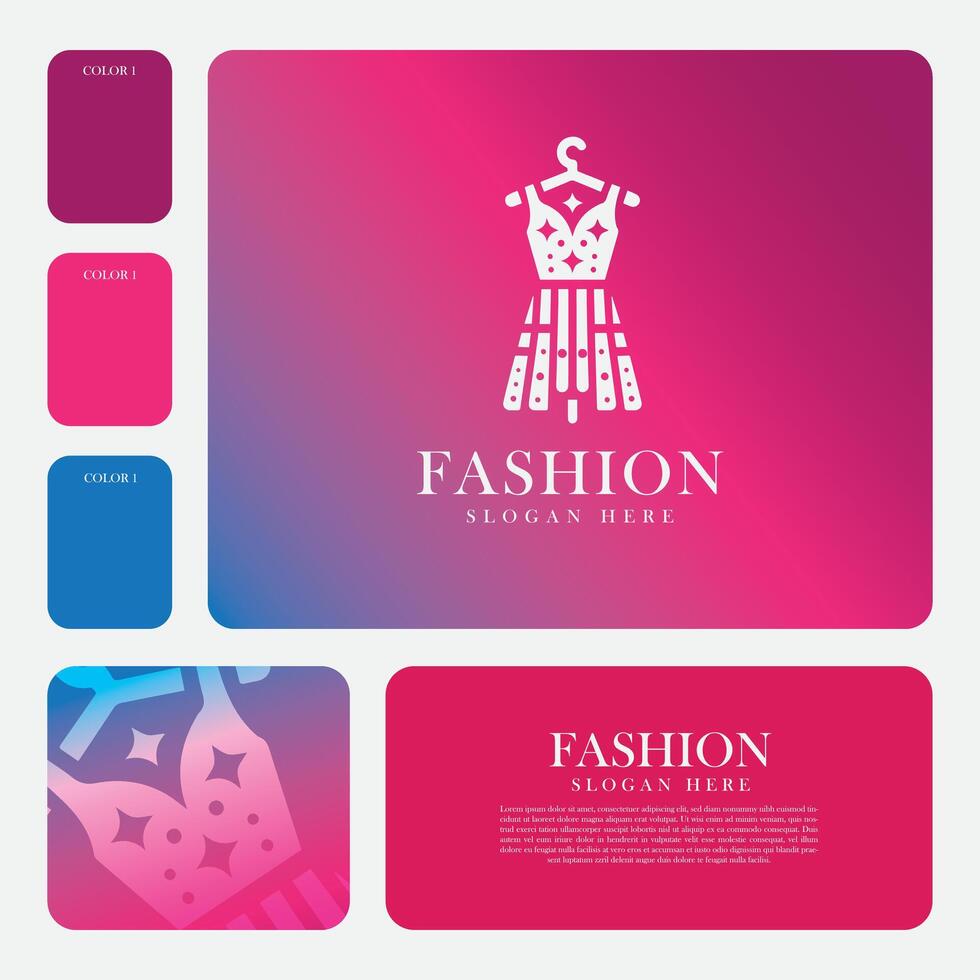 moda logo disegno, con un' minimalista e elegante piatto stile, adatto per attività commerciale marca loghi nel il moda settore vettore
