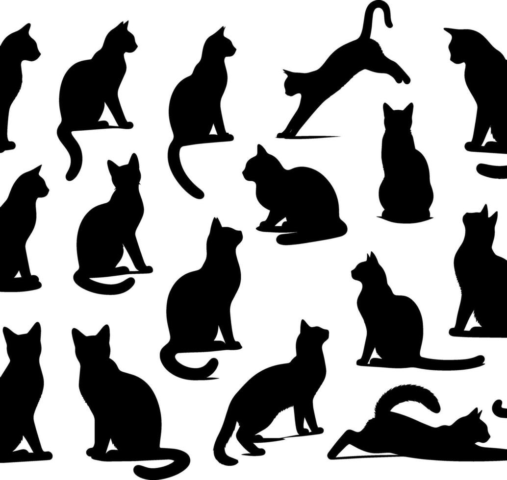 gatto silhouette illustrazione vettore