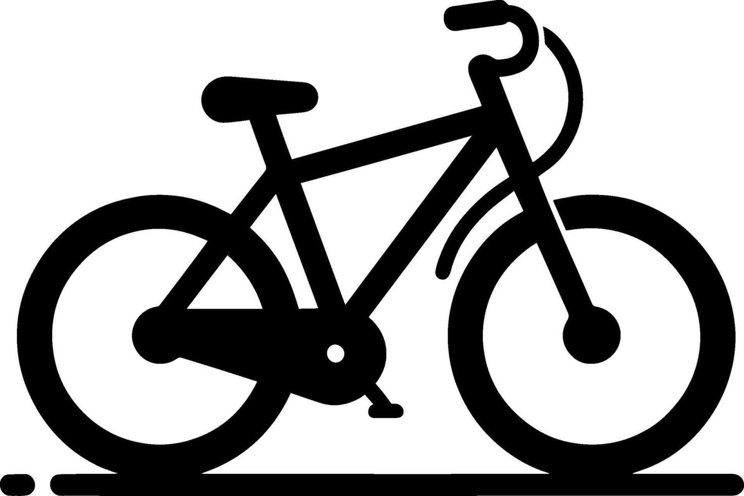 bicicletta icona piatto design illustrazione di Ciclismo simbolo con da corsa bicicletta e montagna bicicletta silhouette logo disegno, semplice linea su minimo sfondo vettore