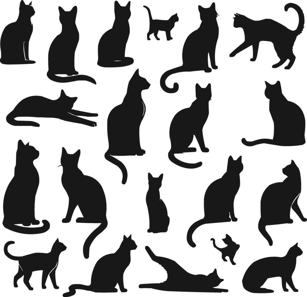 gatto silhouette illustrazione vettore