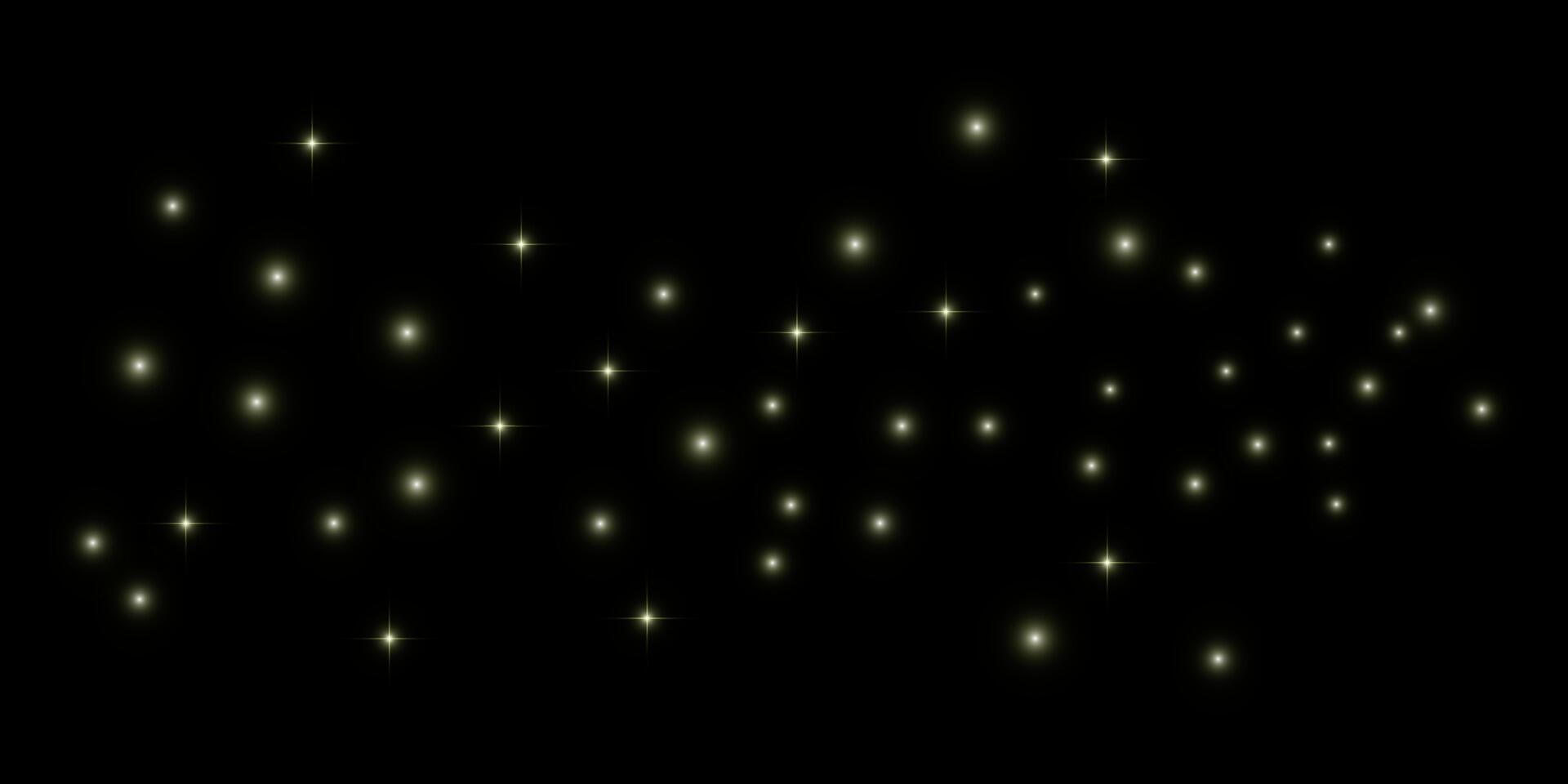 un' nero sfondo con molti stelle vettore