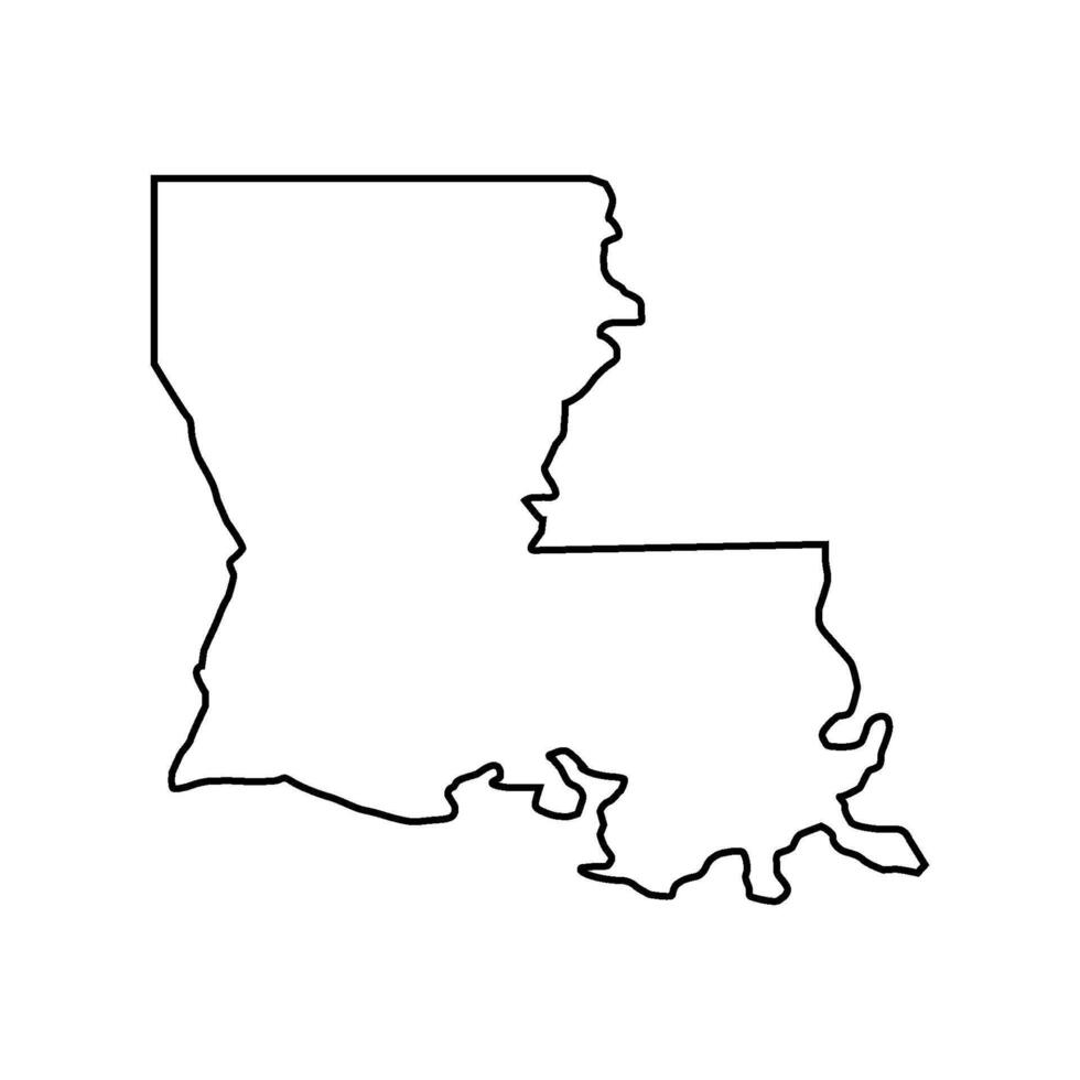 Louisiana carta geografica nel vettore